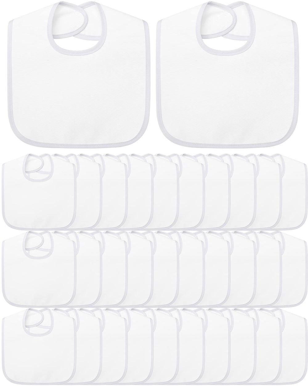 Foaincore white baby bibs bulk pack ideal for DIY decoration and daily use