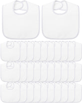 Foaincore white baby bibs bulk pack ideal for DIY decoration and daily use