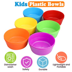 Foaincore kids bowls yellow set: dishwasher-safe, easy to stack for tidy storage