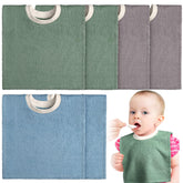 Foaincore pullover baby bibs in bright colors for all-day comfort.