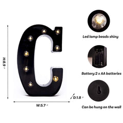 Foaky alphabet marquee letters battery-powered offer versatile wording for weddings and parties.