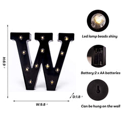 Foaky battery-powered LED marquee lights on a reception table for events