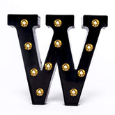 Foaky black LED marquee number lights sign close-up showing decorative glow for table decor