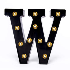 Foaky black LED marquee number lights sign close-up showing decorative glow for table decor