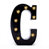 Foaky LED marquee number light close-up with bright, energy-efficient LEDs for events.