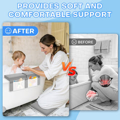 Foamagic elbow-rest-suction-cups shows secure attachment for stable tub use