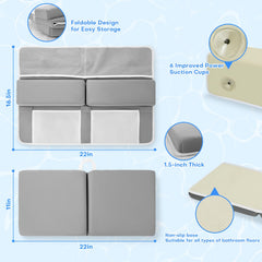 Foamagic bath kneeler-storage-pocket keeps bath essentials within easy reach