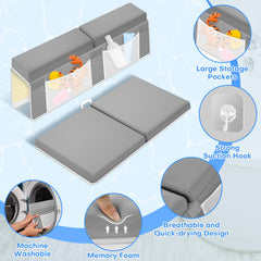 Foamagic bath kneeler-suction-cups demonstrates slip-free bathing on wet surfaces