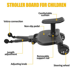 FodManTakin adjustable-rod feature allows custom distance for various strollers.