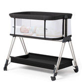 Fodoss baby bassinet with mesh sides supports airflow and easy nighttime observation.