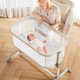 Fodoss Baby Bassinet bedside-sleeper mesh—breathable design for closeness and comfortable newborn sleep