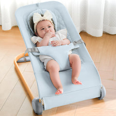 Fodoss Baby Bouncer front blue view for portable comfort.