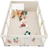 Fodoss baby playpen large 71x47in in-use showcases ample space for family play sessions.