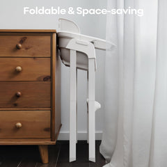 Fodoss high chair seat cushion close-up highlighting waterproof fabric and comfort.