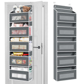 Foergenova over-the-door organizer front view with spacious pockets for easy clothes access.