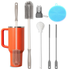Fojaglad extended-reach design bottle brush clears deep corners in tall bottles.