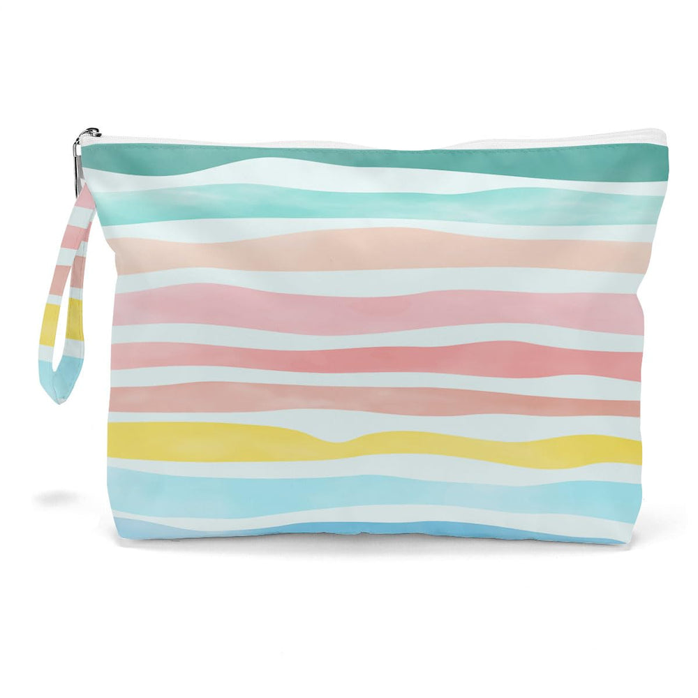 Fokongna wet dry bag front view highlights ample space for cosmetics and travel items.