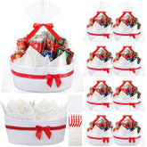 FoldTier Christmas woven basket 8-pack for festive gift presentation.