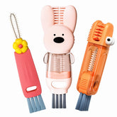 FOLISSE cup lid cleaning brush rabbit tip for quick lid grime removal