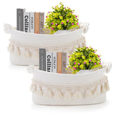 Followarm toilet paper storage basket keeps bathroom essentials neatly organized.