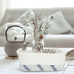 Followarm woven cotton rope basket with gift-ready charm