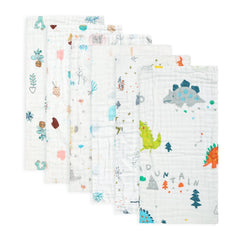 FOOK FISH muslin burp cloth close-up showing absorbent cotton for spit-ups