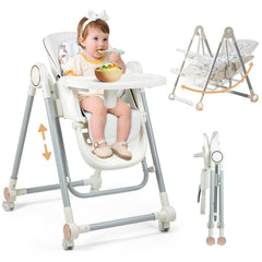 FOREVER QUEEN foldable high chair height adjustment supports growing children.