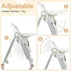 FOREVER QUEEN high chair tray inserts enable easy cleaning and toy storage.