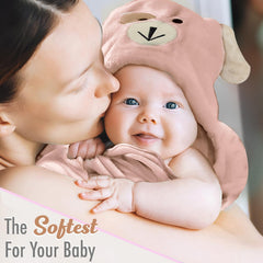 FOREVERPURE hooded towel close-up shows ultra-soft bamboo-viscose blend for quick-drying comfort.