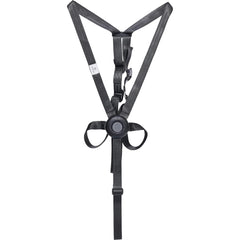 Fornel 5-point high chair harness on chair supports secure mealtime seating.