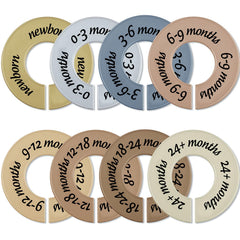 ForraFun baby closet dividers in earth stone color packaging for easy nursery setup and gift-ready appeal