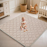 Fortella play mat folded in its portable carrying pouch for travel.