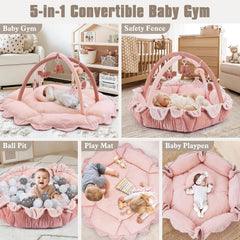 Foryoomi 5-in-1 tummy time pillow highlights added comfort during play sessions