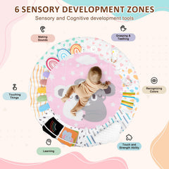 Foryoomi Baby Play Gym Koala Pink tummy time pillow supporting neck and back