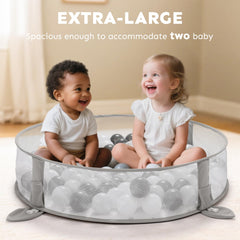 Foryoomi ball pit with 10 colorful balls encourages safe, engaging play sessions.
