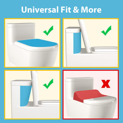 4our Kiddies toilet lid lock button-press demonstrates single-handed operation