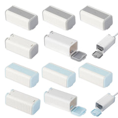 Foycow charger cover showing universal compatibility for multiple USB cable types, safer charging.