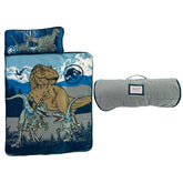 Franco Jurassic World nap mat spread on a preschool cot for comfy naps.