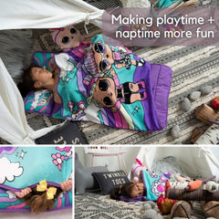 Franco LOL Surprise nap mat blanket close-up emphasizes plush warmth for naptime.