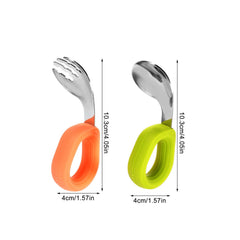 FRCOLOR utensils with ergonomic handle suitable for home or school use