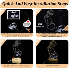 Frddiud ultrasound frame photo display showcases first photo with elegant lighting for new-mom memories.