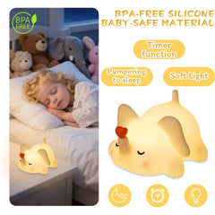 FRDEV Elephant night light is portable and USB rechargeable for travel.