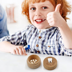 Free-space Tooth Fairy Box uses durable,odorless wood for lasting keepsakes.