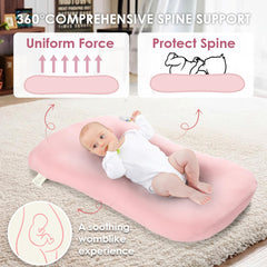 Freelooper Baby Lounger soft bumper provides gentle back support for growing babies.