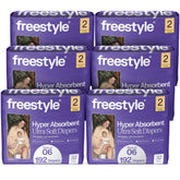 Freestyle BambooTek diapers size-2 overnight absorption keeps baby dry.