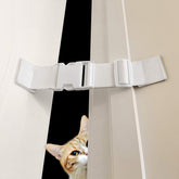 FresherAcc child proof door lock latch on door frame demonstrates adjustable two-pack setup