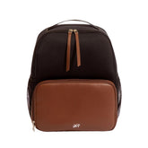 Freshly Picked breast pump backpack front-compartment view for organized on-the-go pumping.