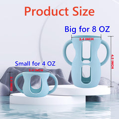 Frezonika Avent sleeve on glass bottle adds drop protection during use