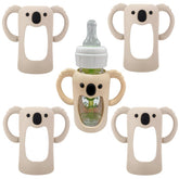 Frezonika koala-sleeve-4oz-beige-bottle helps little hands grip the bottle more securely.