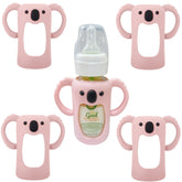 Frezonika Koala sleeve on a 4 oz bottle keeps milk warmer for longer.